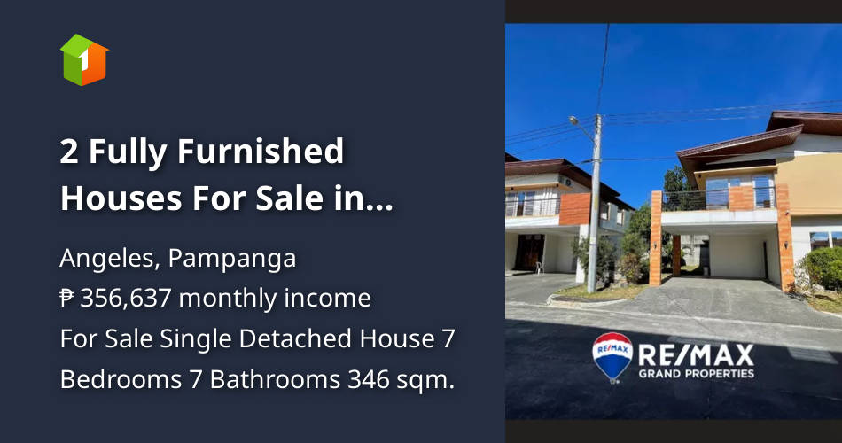 2 Fully Furnished Houses For Sale in Exclusive Village Angeles City