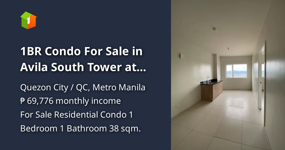 1BR Condo For Sale in Avila South Tower at Circulo Verde, Quezon City