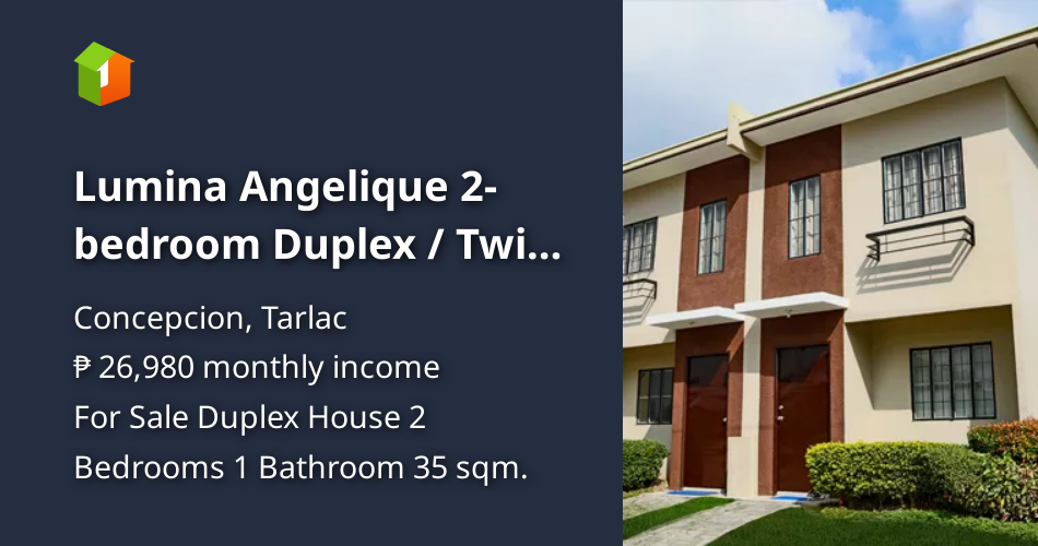 Lumina Angelique 2bedroom Duplex / Twin House in Concepcion Tarlac [House and Lot 🏘️] (January