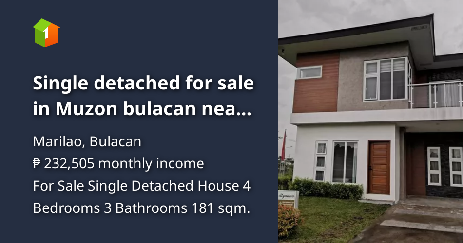 Single detached for sale in Muzon bulacan near in NLEX [House and Lot 🏘