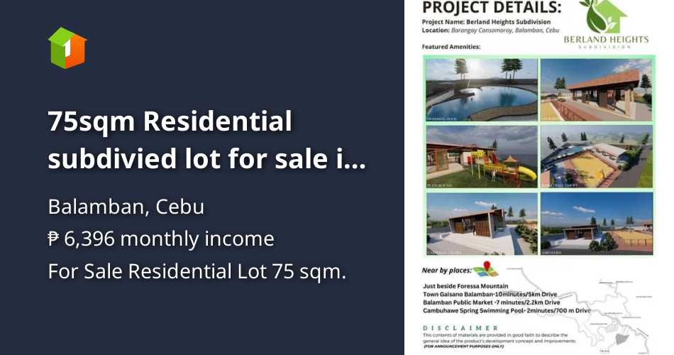 75sqm Residential subdivied lot for sale in Balamban Cebu [Lot 🚜] (May