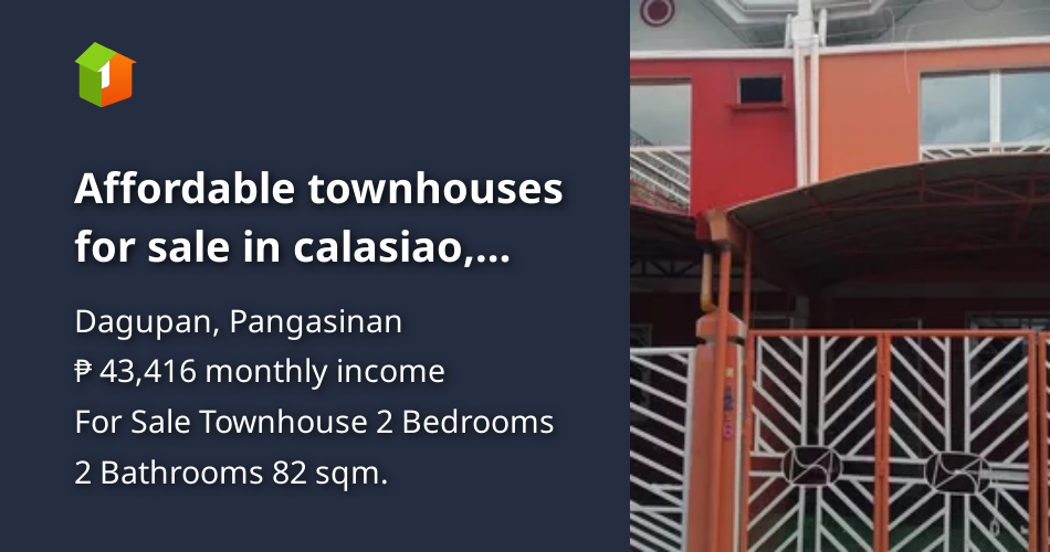 Affordable townhouses for sale in calasiao, Pangasinan [Houses and Lots 🏘️] (December 2023) in