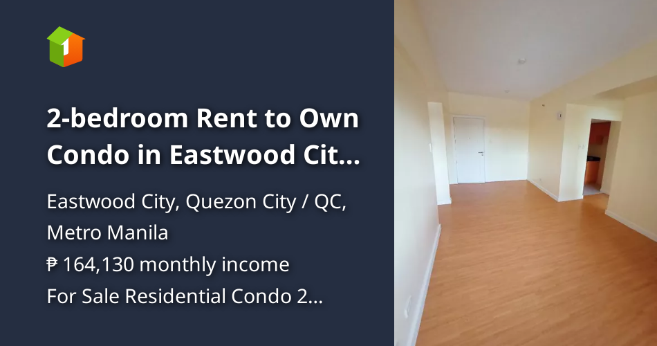 2bedroom Rent to Own Condo in Eastwood City Quezon City [Condo 🏙️