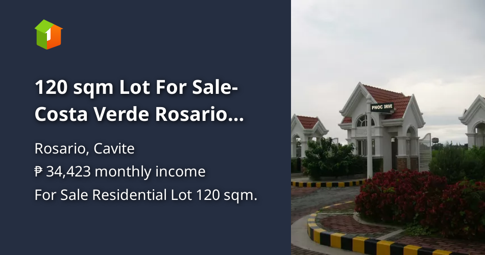 120 sqm Lot For Sale Costa Verde Rosario Cavite beside SM Mall (2022