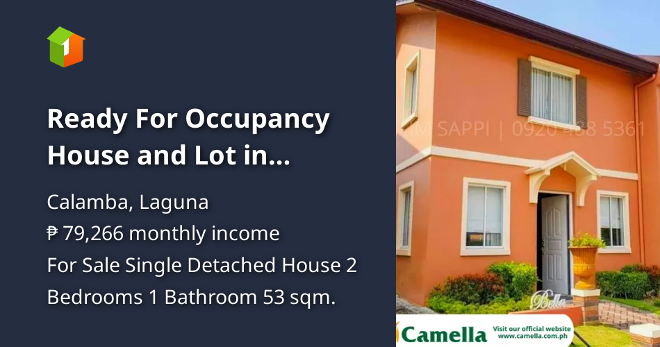 Ready For Occupancy House and Lot in Calamba Laguna [House and Lot 🏘️