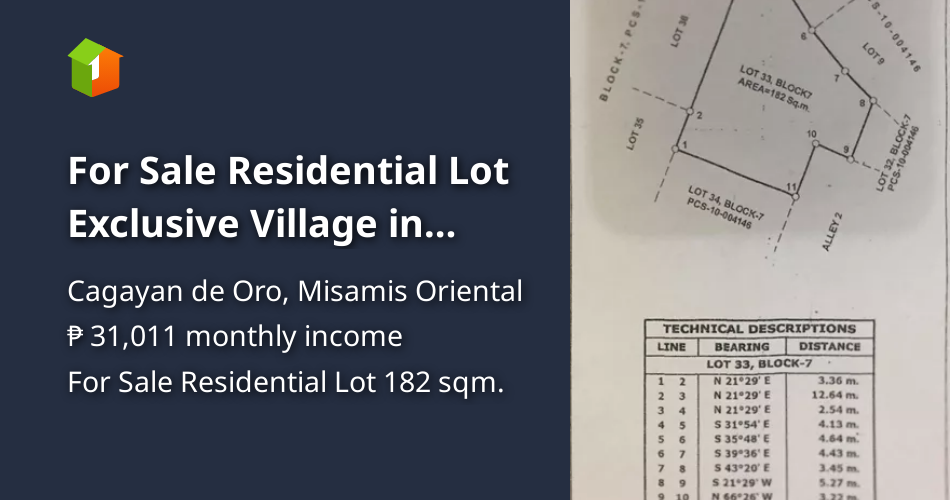 For Sale Residential Lot Exclusive Village in Kauswagan Cagayan de Oro