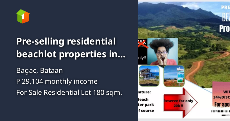 Preselling residential beachlot properties in bagac bataan [Lot 🚜] (February 2023) in Bagac