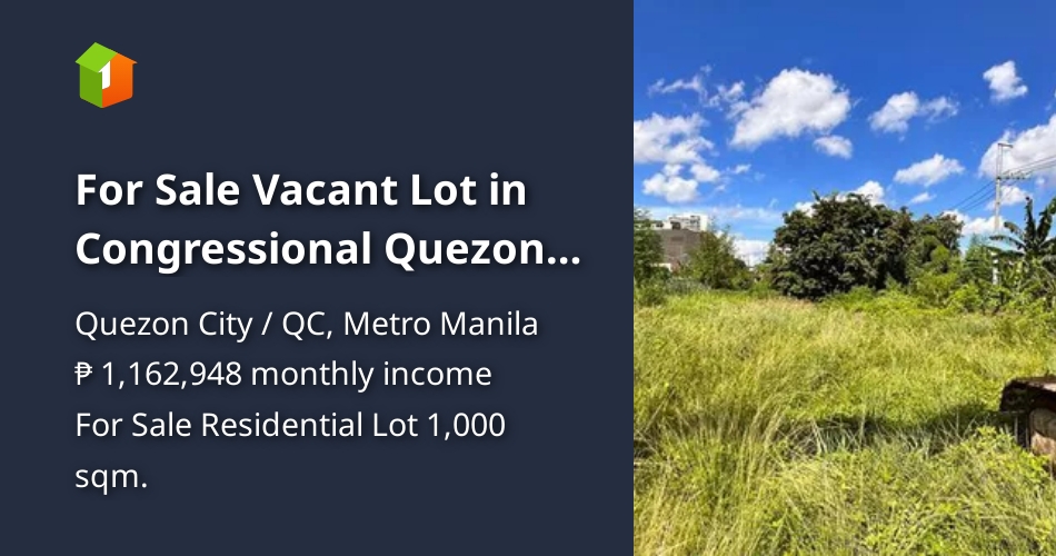 For Sale Vacant Lot in Congressional Quezon City [Lot 🚜] (September