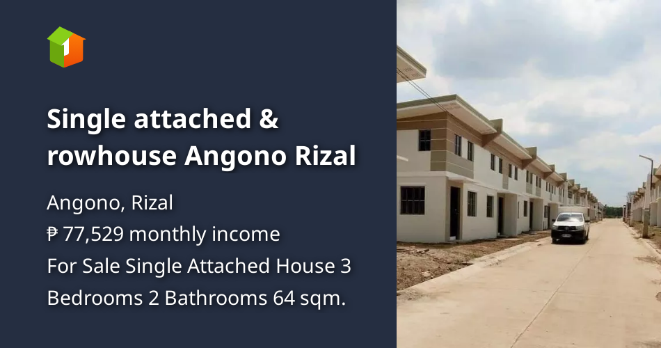 Single attached & rowhouse Angono Rizal [House and Lot 🏘️] (June 2023