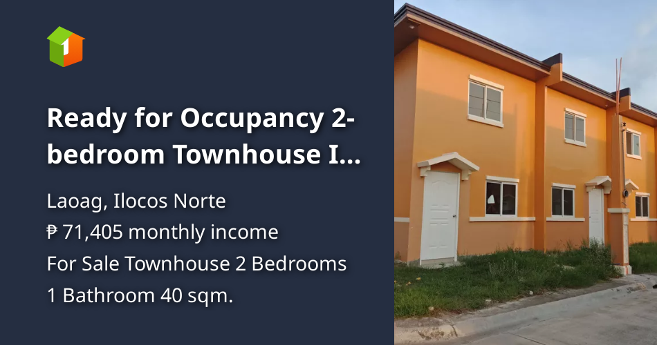 Ready for Occupancy 2bedroom Townhouse In Laoag Ilocos Norte. [House