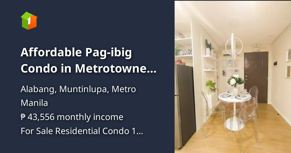 Affordable Pagibig Condo in Metrotowne Las Piñas near Alabang NAIA