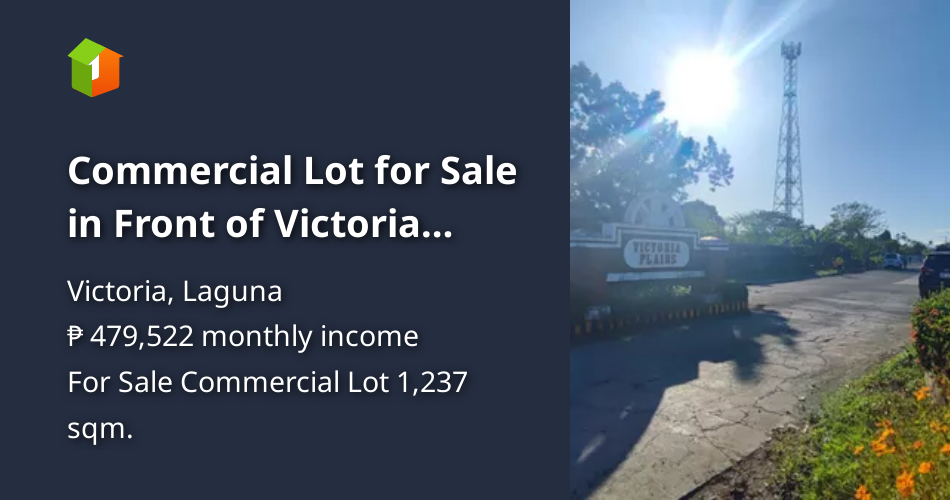 Commercial Lot for Sale in Front of Victoria Plains Victoria Laguna [Lot 🚜] (June 2024) in