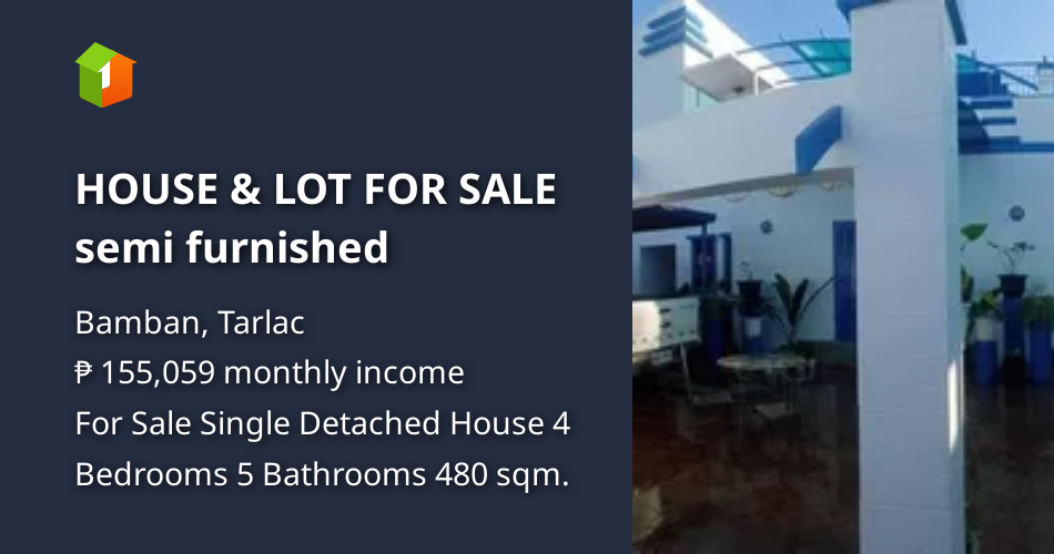 HOUSE & LOT FOR SALE semi furnished [House and Lot 🏘️] (September 2023) in Bamban, Tarlac for