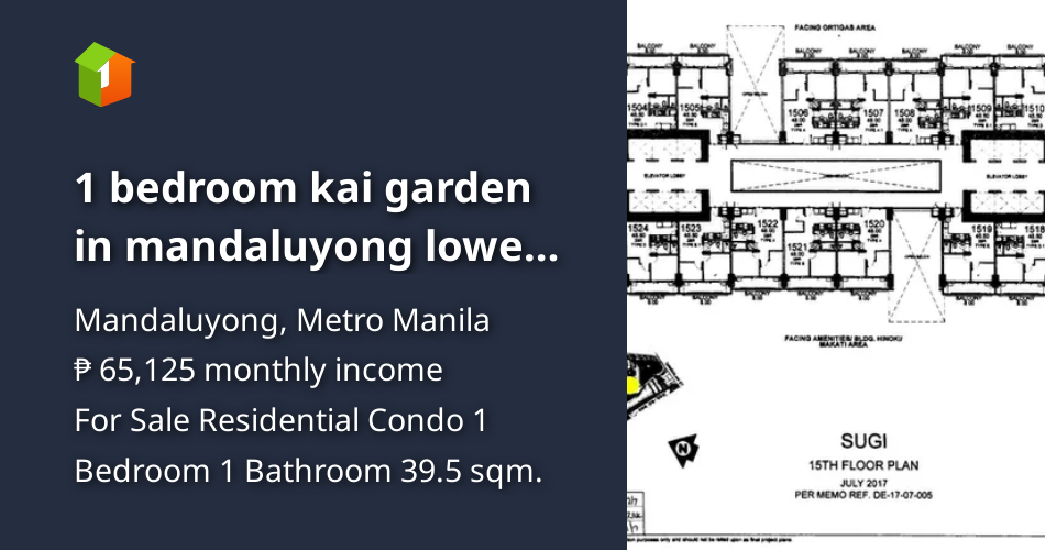 1 bedroom kai garden in mandaluyong lower than market value [Condo 🏙️