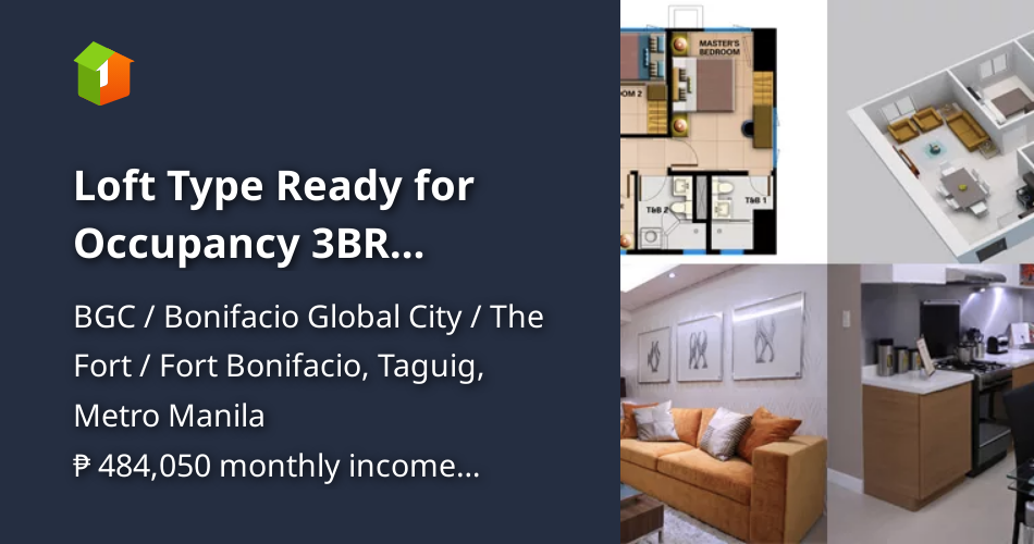 View of Loft Type Ready for Occupancy 3BR Condominium For Sale Avida 34th BGC ...