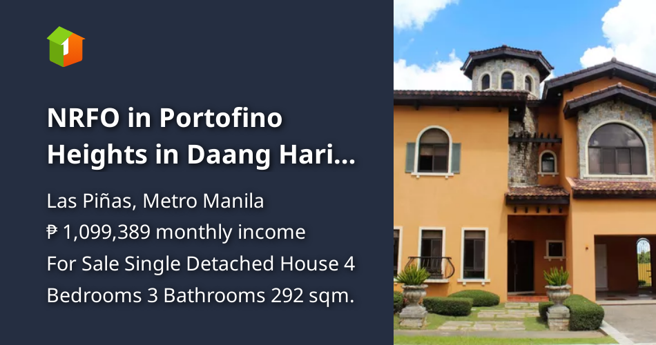 NRFO in Portofino Heights in Daang Hari Raffaello [House and Lot 🏘️