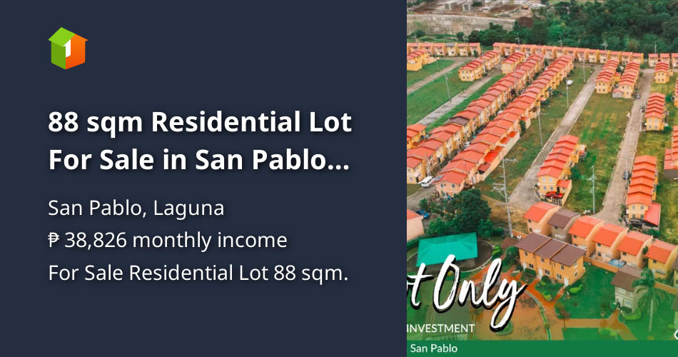 88 sqm Residential Lot For Sale in San Pablo Laguna [Lot 🚜] (November