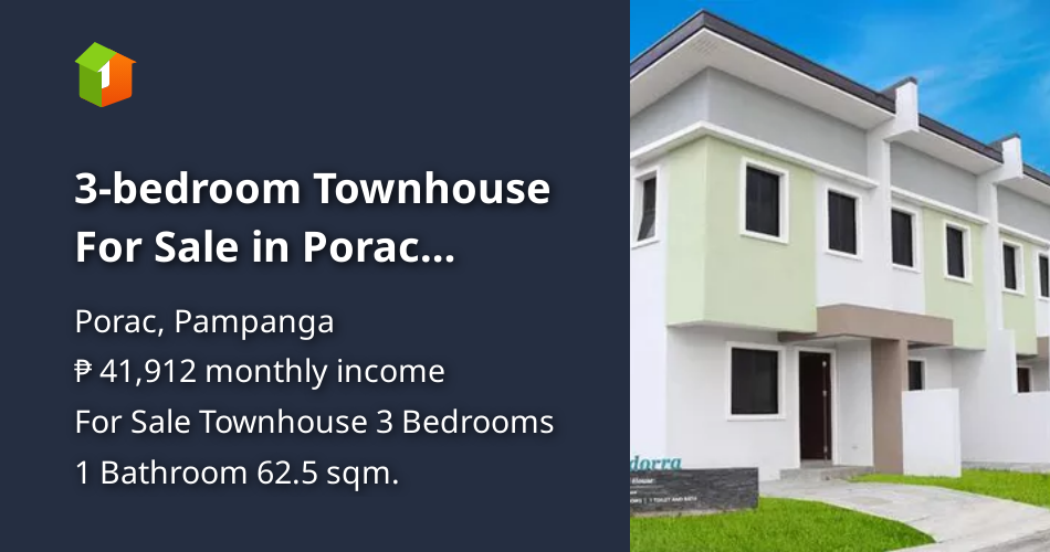 3bedroom Townhouse For Sale in Porac Pampanga [House and Lot 🏘️