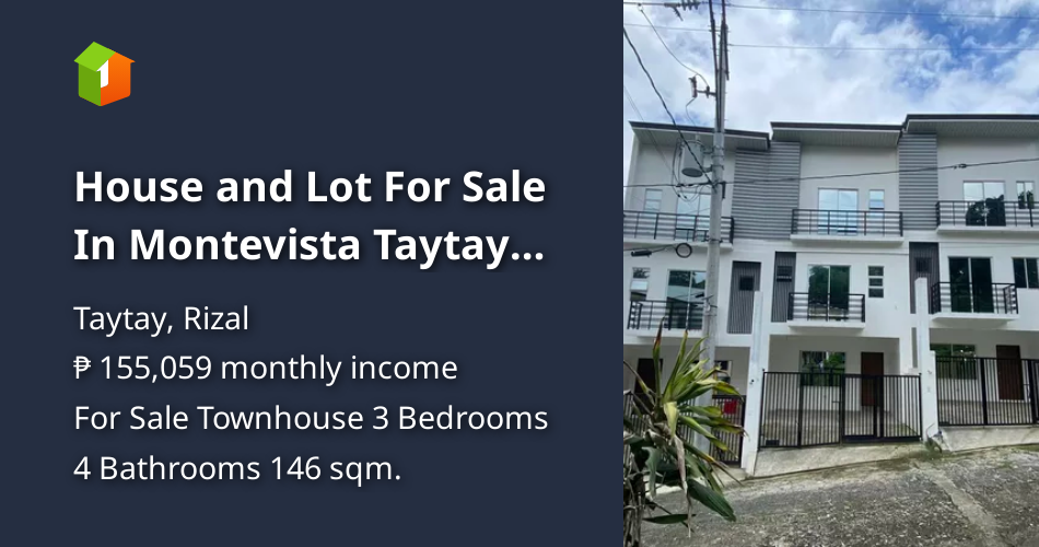 House and Lot For Sale In Montevista Taytay Rizal [House and Lot 🏘️] (March 2024) in Taytay