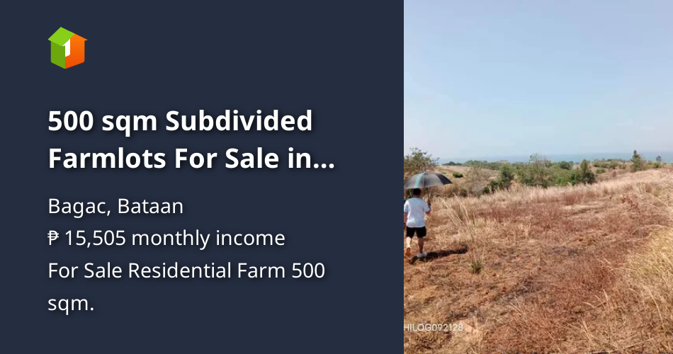 500 sqm Subdivided Farmlots For Sale in Bagac Bataan [Lot 🚜] (August 2024) in Bagac, Bataan for sale