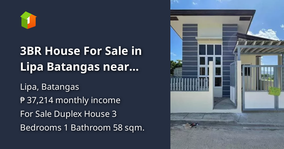3BR House For Sale in Lipa Batangas near Tambo Startoll Exit [House and