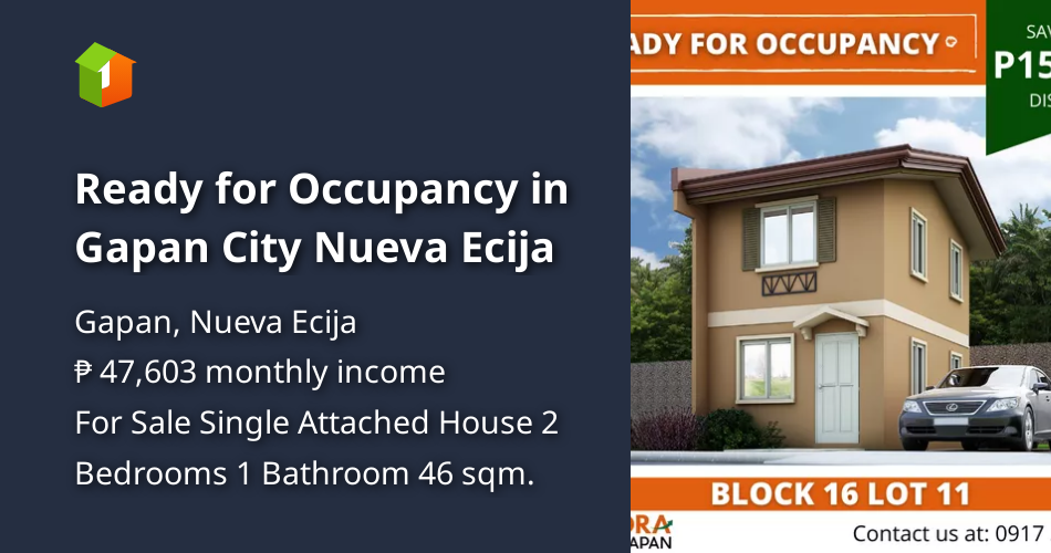 Ready for Occupancy in Gapan City Nueva Ecija [House and Lot 🏘️] (July