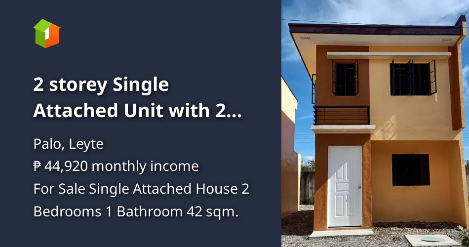 2 storey Single Attached Unit with 2 Bedrooms in Palo, Leyte [House and