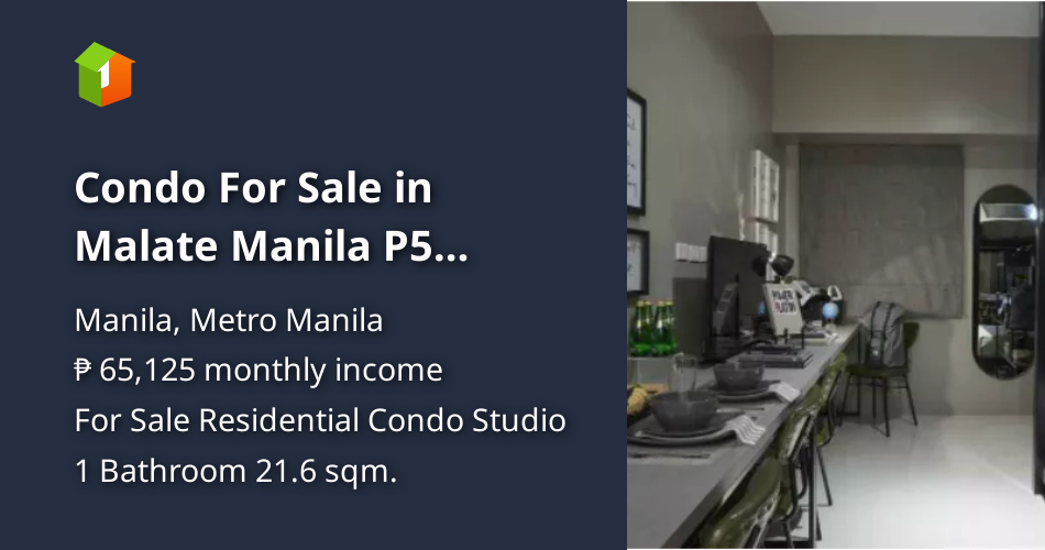 Condo For Sale in Malate Manila P5 TLMMcVMalMla [Condo 🏙️] (May 2022