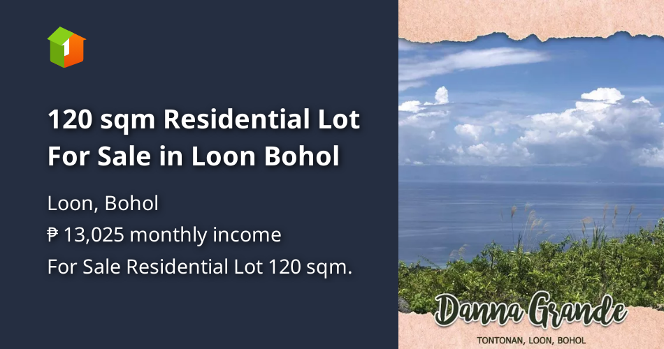 120 sqm Residential Lot For Sale in Loon Bohol [Lot 🚜] (January 2023