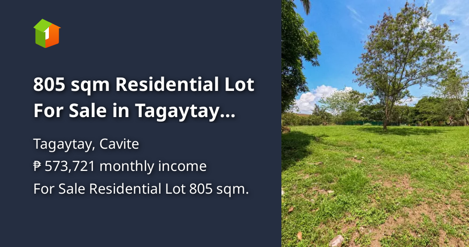 805 sqm Residential Lot For Sale in Tagaytay Highlands [Lot 🚜] (April