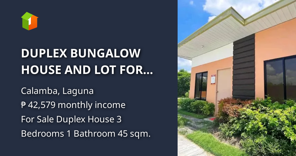 DUPLEX BUNGALOW HOUSE AND LOT FOR SALE IN CALAMBA LAGUNA [House and Lot