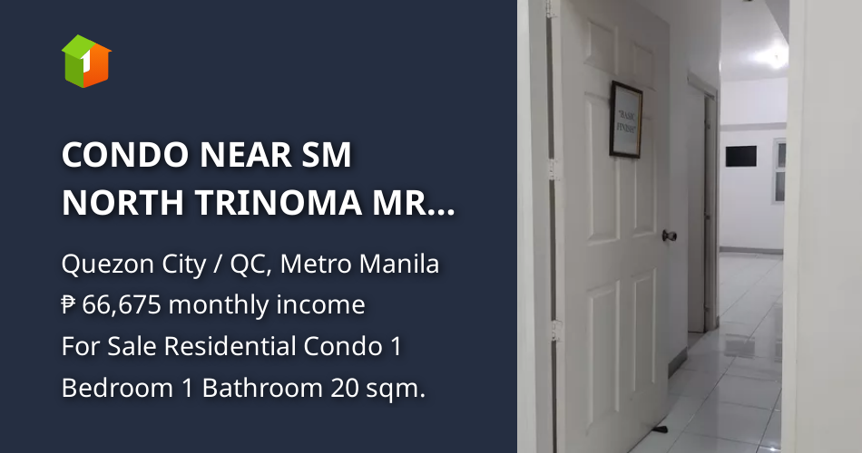CONDO NEAR SM NORTH TRINOMA MRT KAMUNING CENTRIS READY FOR OCCUPANCY