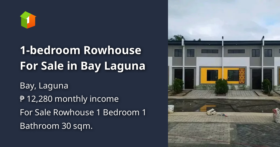 1bedroom Rowhouse For Sale in Bay Laguna [House and Lot 🏘️] (February 2024) in Bay, Laguna for sale