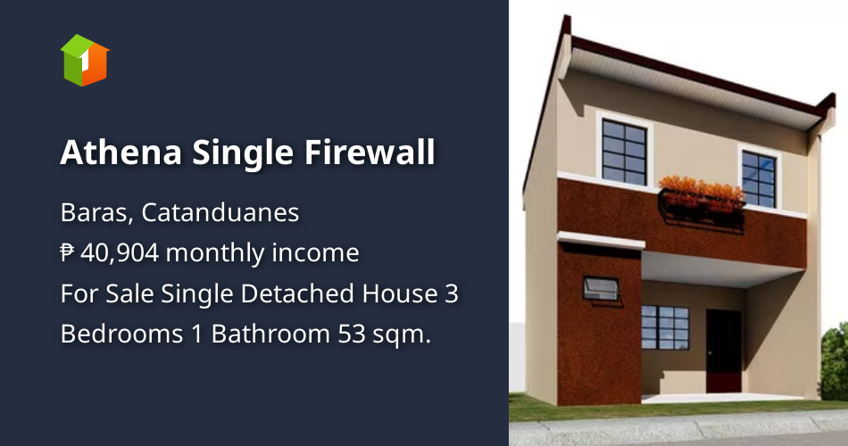 Athena Single Firewall [House and Lot 🏘️] (March 2023) in Baras