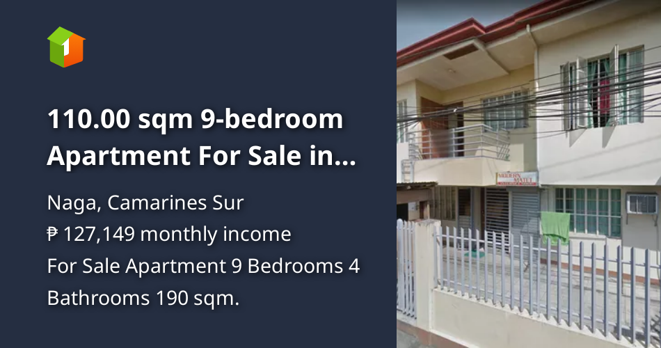110.00 sqm 9bedroom Apartment For Sale in Naga Camarines Sur [Condo 🏙️