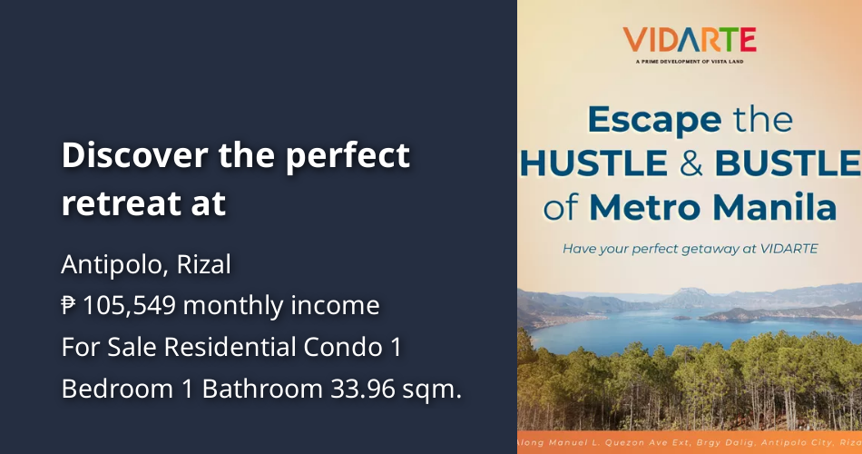 Discover the perfect retreat at [Condos 🏙️] (January 2024) in Antipolo ...