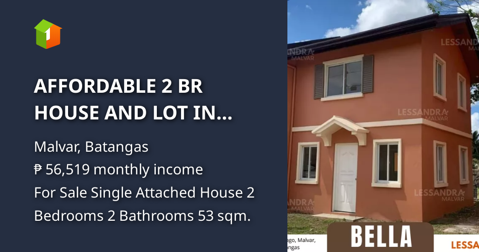 AFFORDABLE 2 BR HOUSE AND LOT IN MALVAR BATANGAS [House and Lot 🏘️