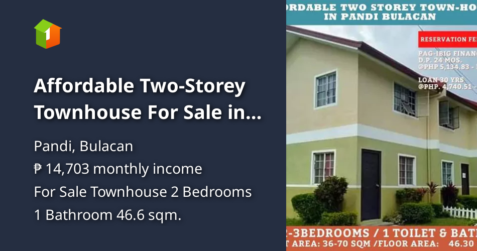 Affordable TwoStorey Townhouse For Sale in Pandi Bulacan [House and Lot 🏘️] (January 2023) in
