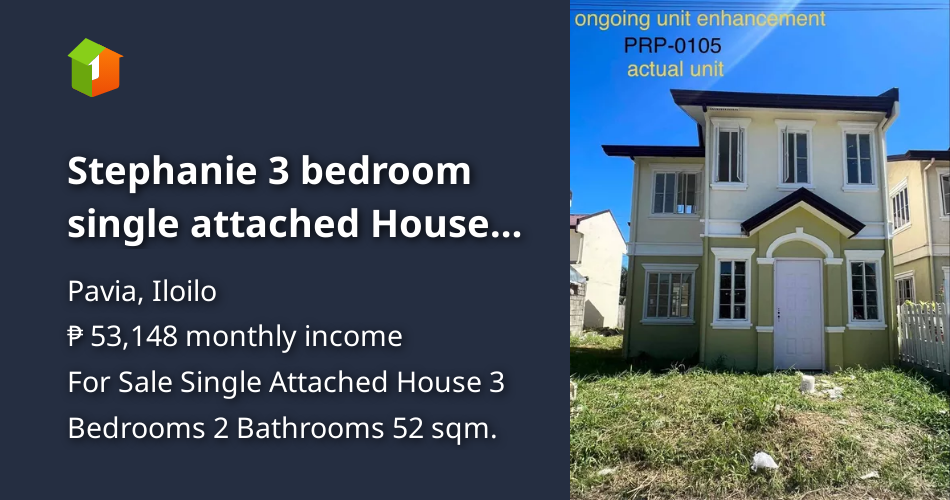 Stephanie 3 bedroom single attached House for sale Parc Regency [House