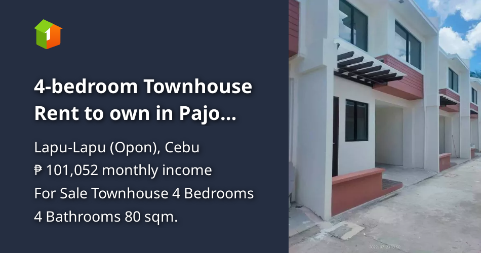 4bedroom Townhouse Rent to own in Pajo LapuLapu (Opon) Cebu [House