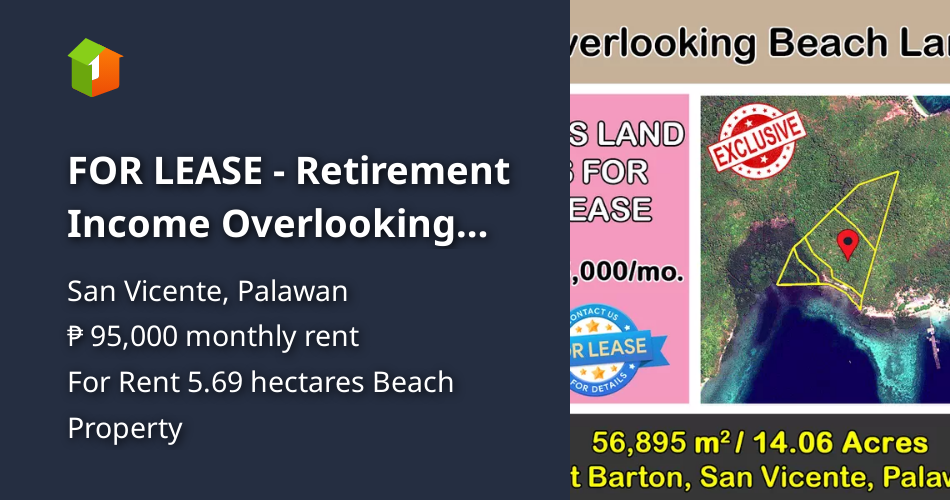 FOR LEASE Retirement Overlooking Beach Land in Port Barton