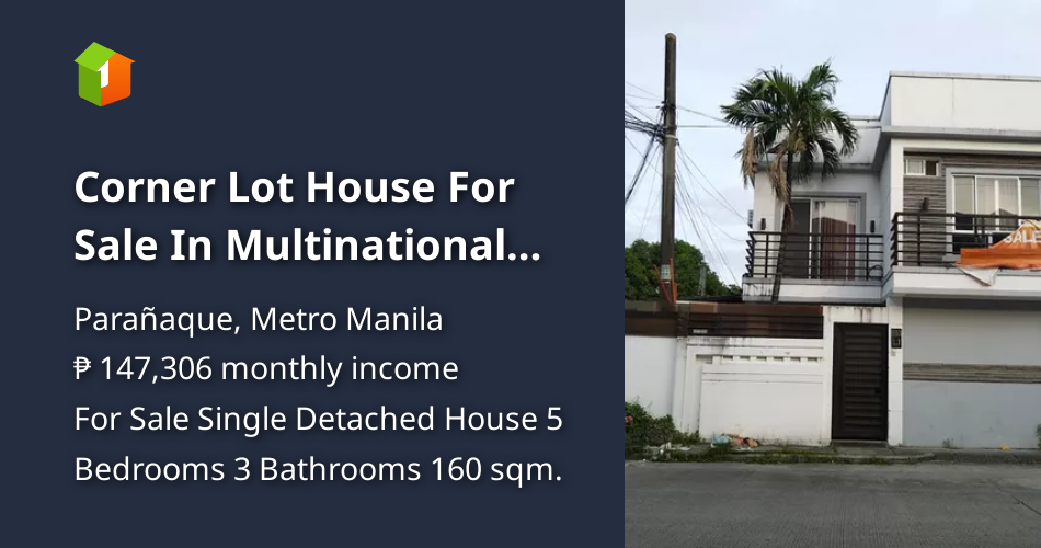 Corner Lot House For Sale In Multinational Village Paranaque City