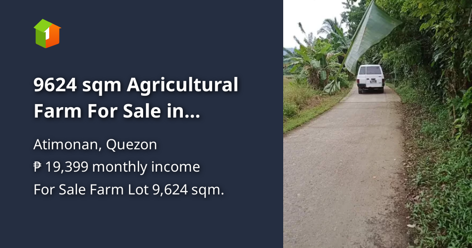 9624 sqm Agricultural Farm For Sale in Atimonan Quezon [Lots 🚜] (March