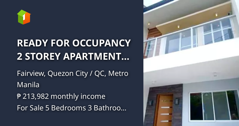 READY FOR OCCUPANCY 2 STOREY APARTMENT IN FAIRVIEW QC [House and Lot 🏘️