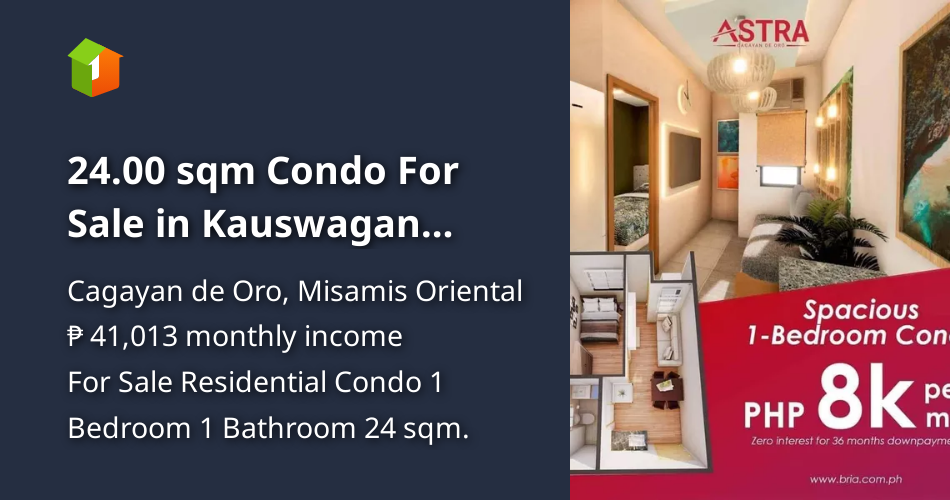 24.00 sqm Condo For Sale in Kauswagan Cagayan de Oro Misamis Oriental