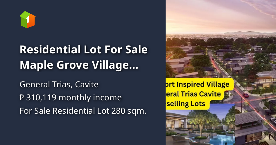 Residential Lot For Sale Maple Grove Village General Trias Cavite [Lot