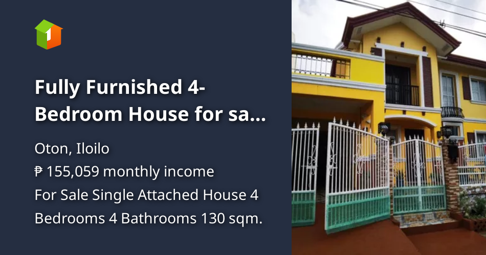 Fully Furnished 4Bedroom House for sale in Savannah, Oton, Iloilo
