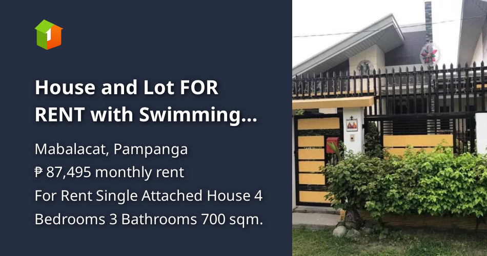 House and Lot FOR RENT with Swimming Pool in Mabalacat Pampanga [Houses