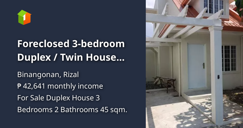 Foreclosed 3bedroom Duplex / Twin House For Sale thru PagIBIG [House