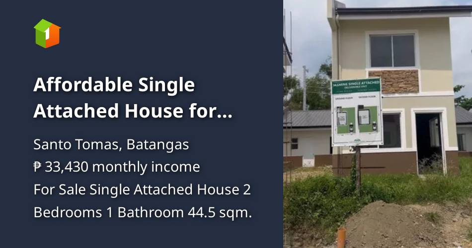 Affordable Single Attached House for Sale in Santo Tomas Batangas ...
